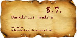 Benkóczi Tamás névjegykártya