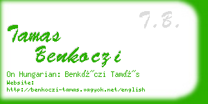 tamas benkoczi business card